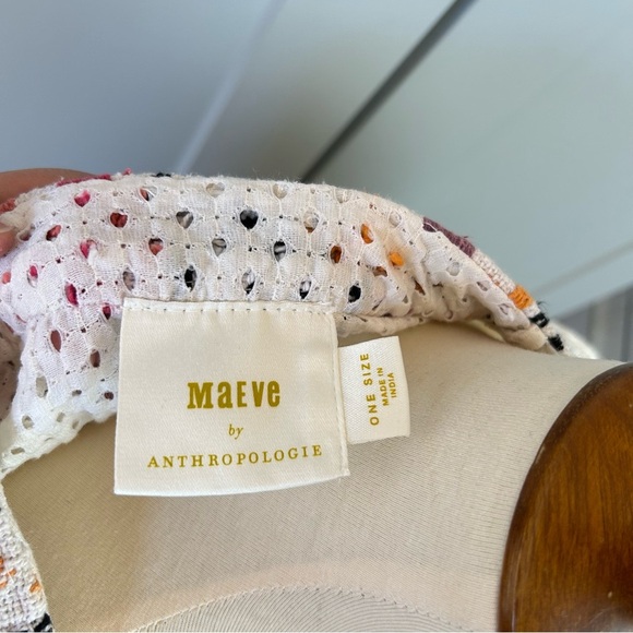 Maeve by Anthropologie Women's One Size Ivory Kimono Duster Open Front Cover Up - Picture 9 of 11